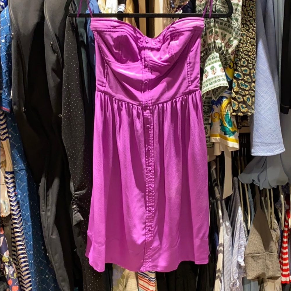 Rebecca Taylor silk purple corset dress